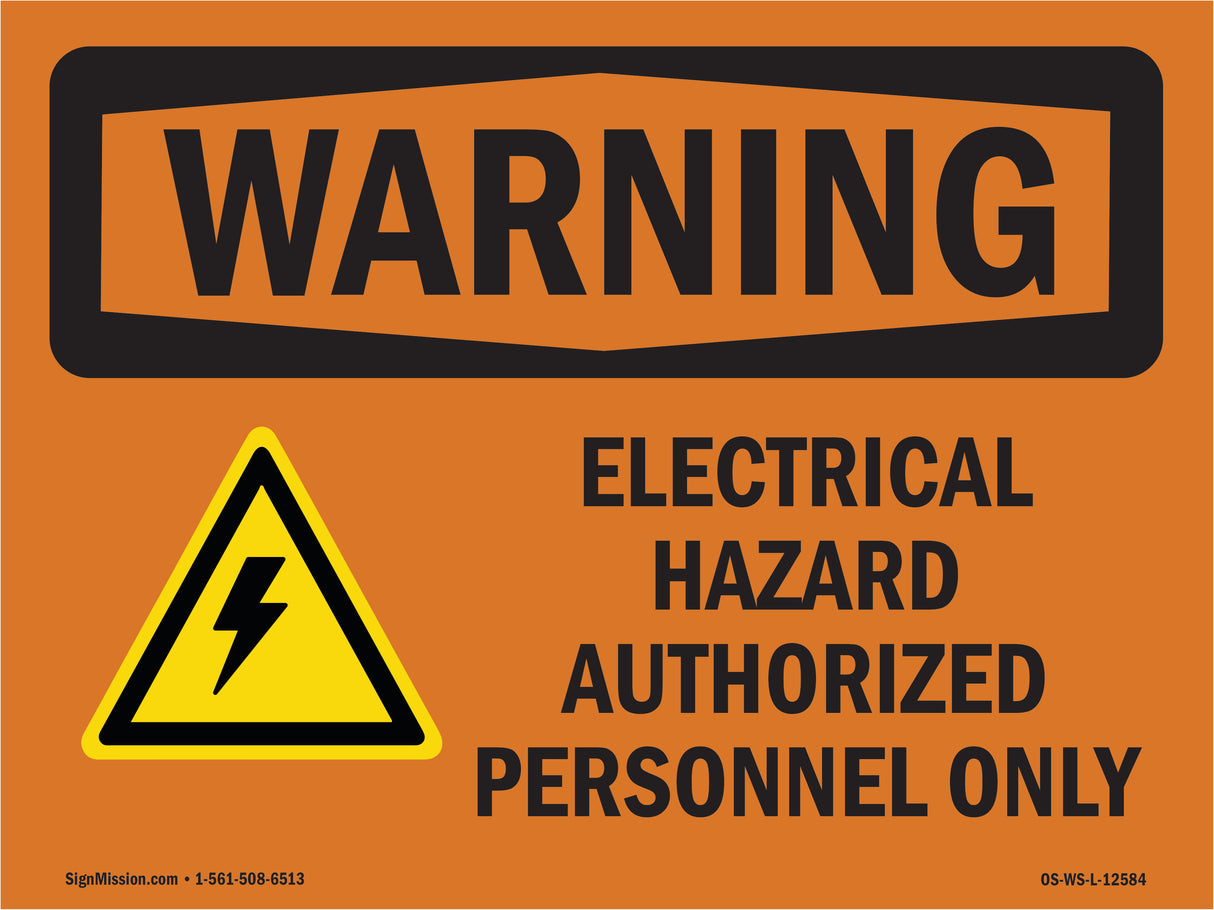 Electrical Hazard Authorized With Symbol