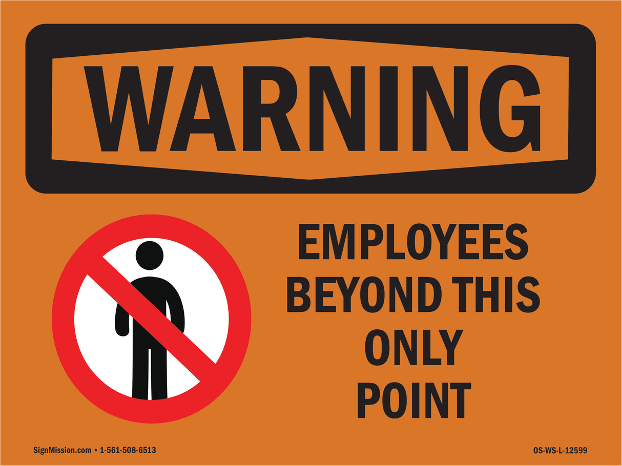 Employees Only Beyond This Point Bilingual