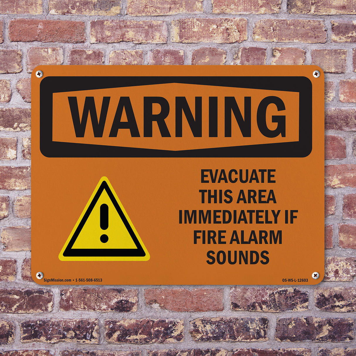 Evacuate Immediately If Fire Alarm Sounds