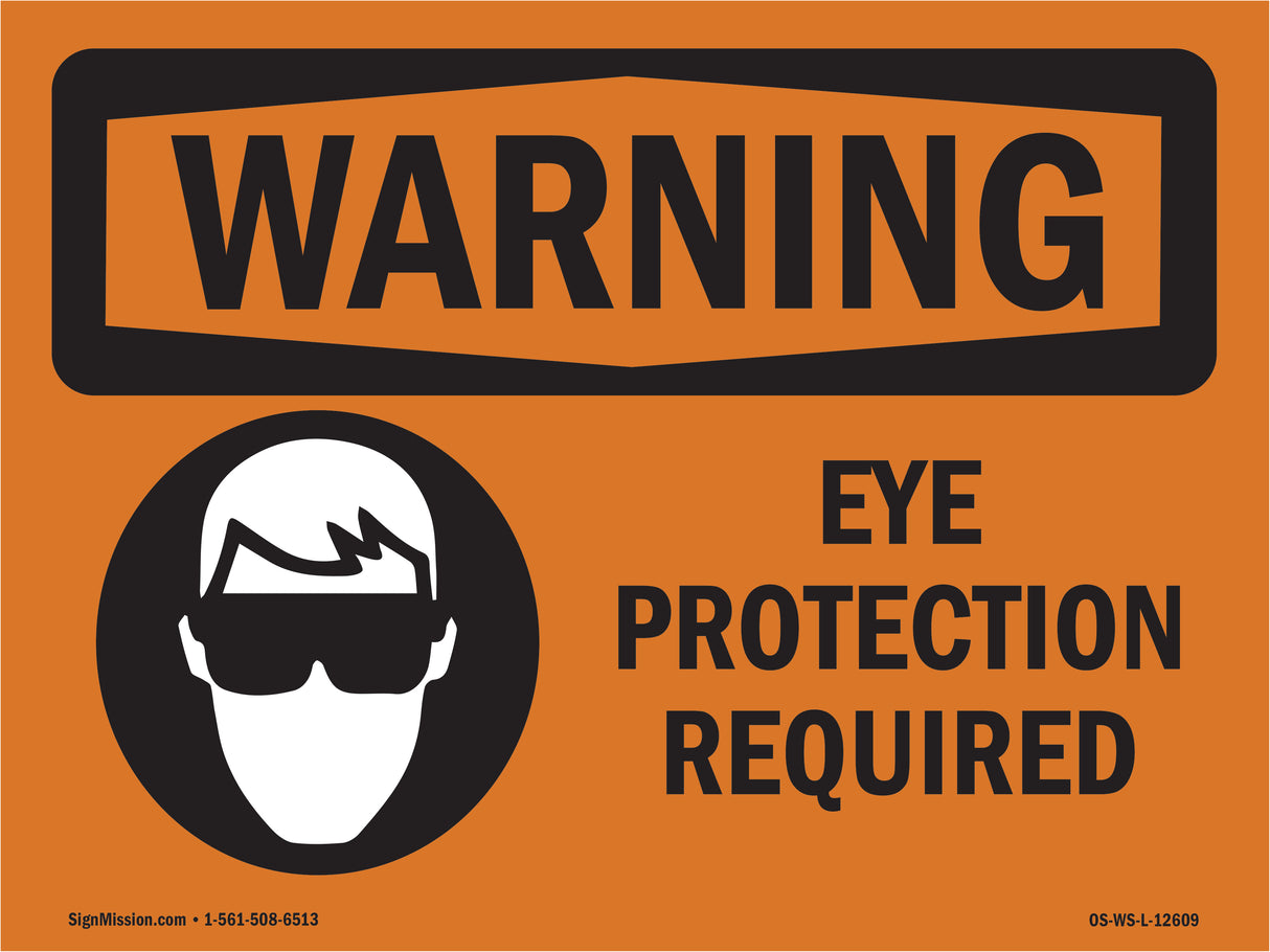 Eye Protection Required Bilingual
