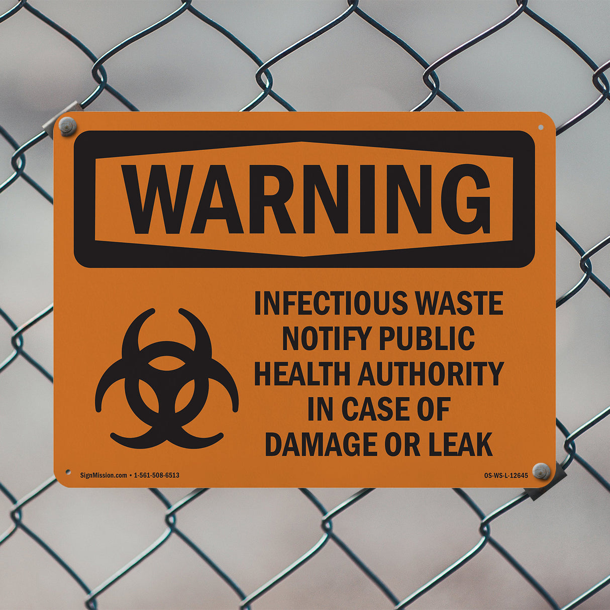 Infectious Waste Notify Damage Or Leak