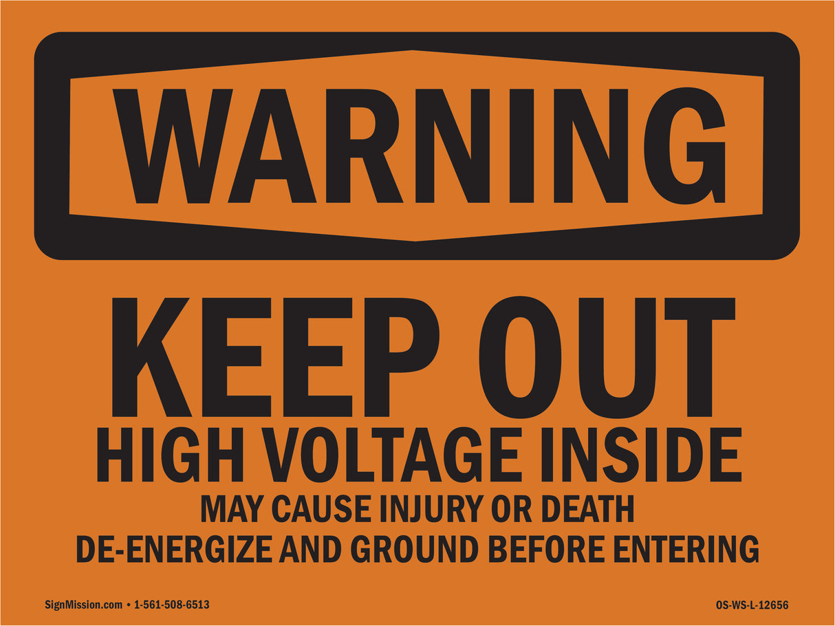 Keep Out High Voltage Inside