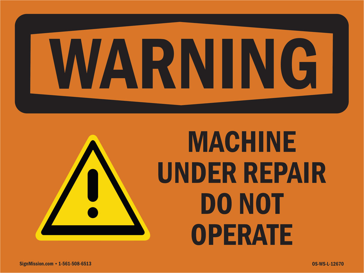 Machine Under Repair Do Not Operate