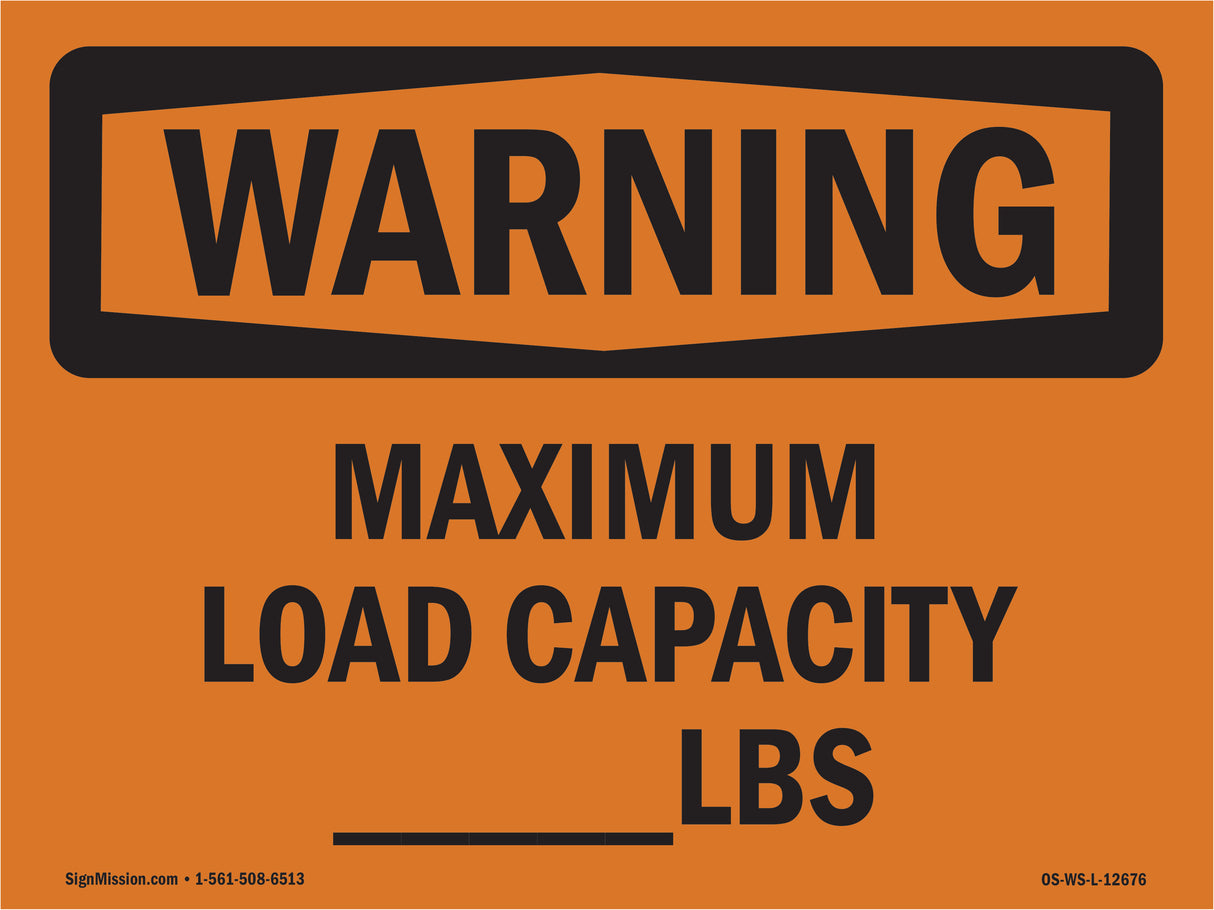 Maximum Load Capacity____ Lbs