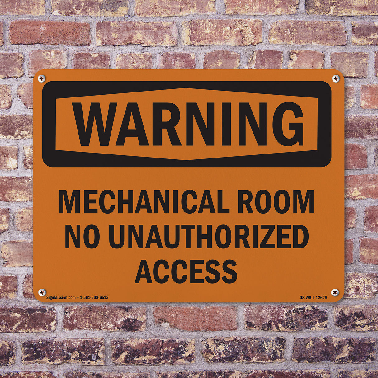 Mechanical Room No Unauthorized Access