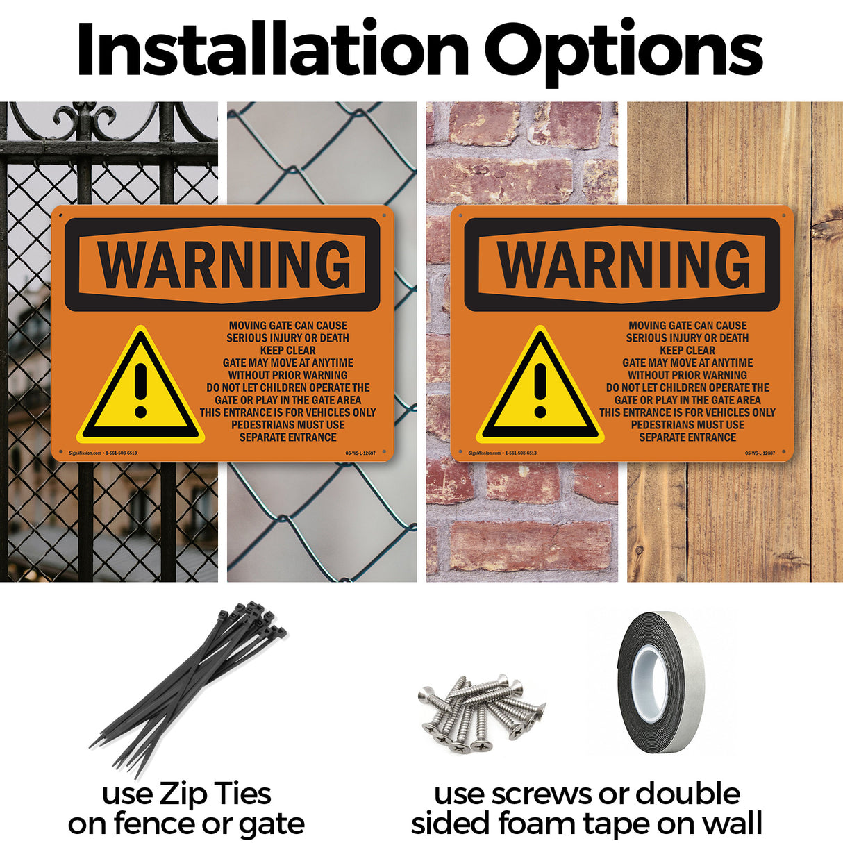 Moving Gate Can Cause Serious Injury