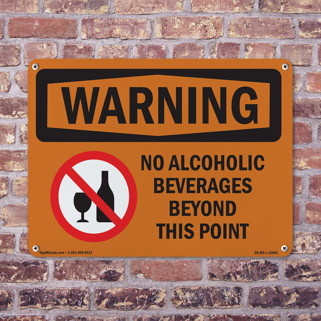 No Alcoholic Beverages Beyond This Point