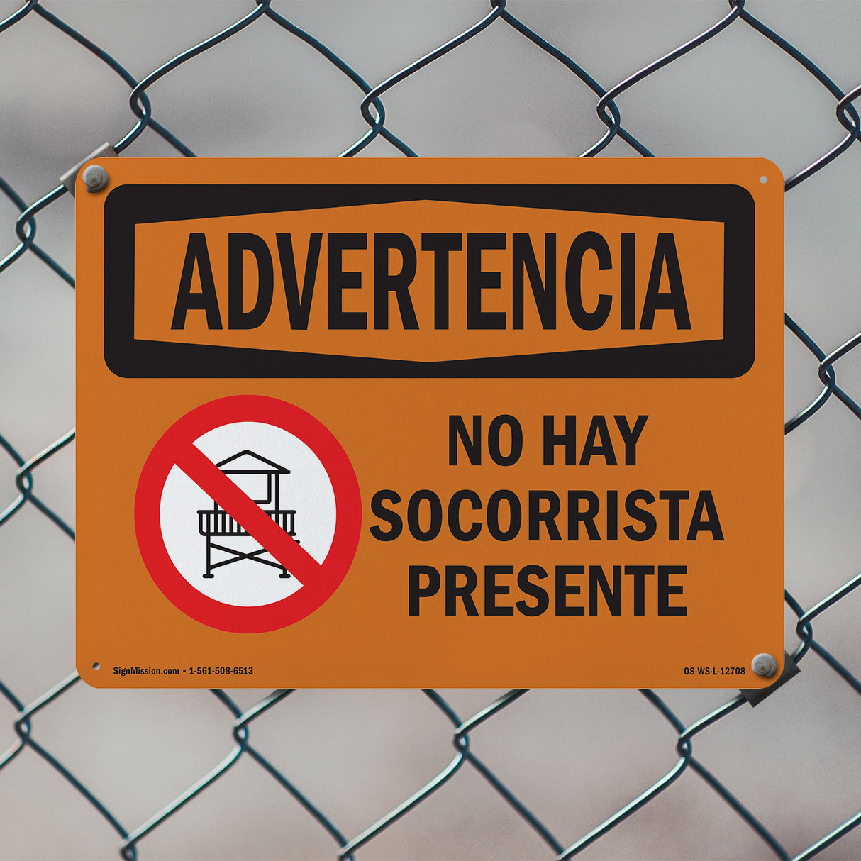 No Lifeguard On Duty Spanish