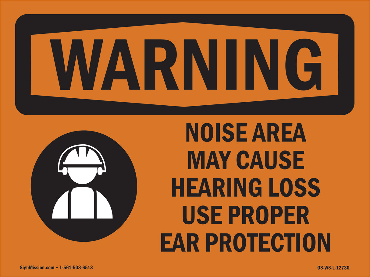 Noise Area Use Ear Protection Spanish