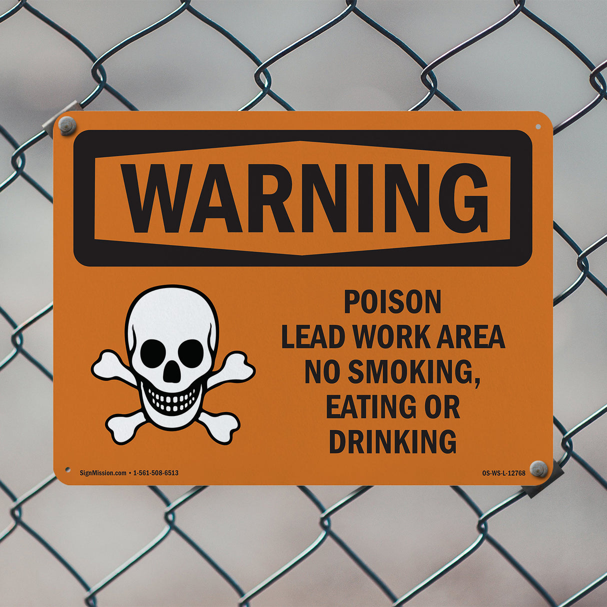 Poison Lead Work Area No Smoking Eating