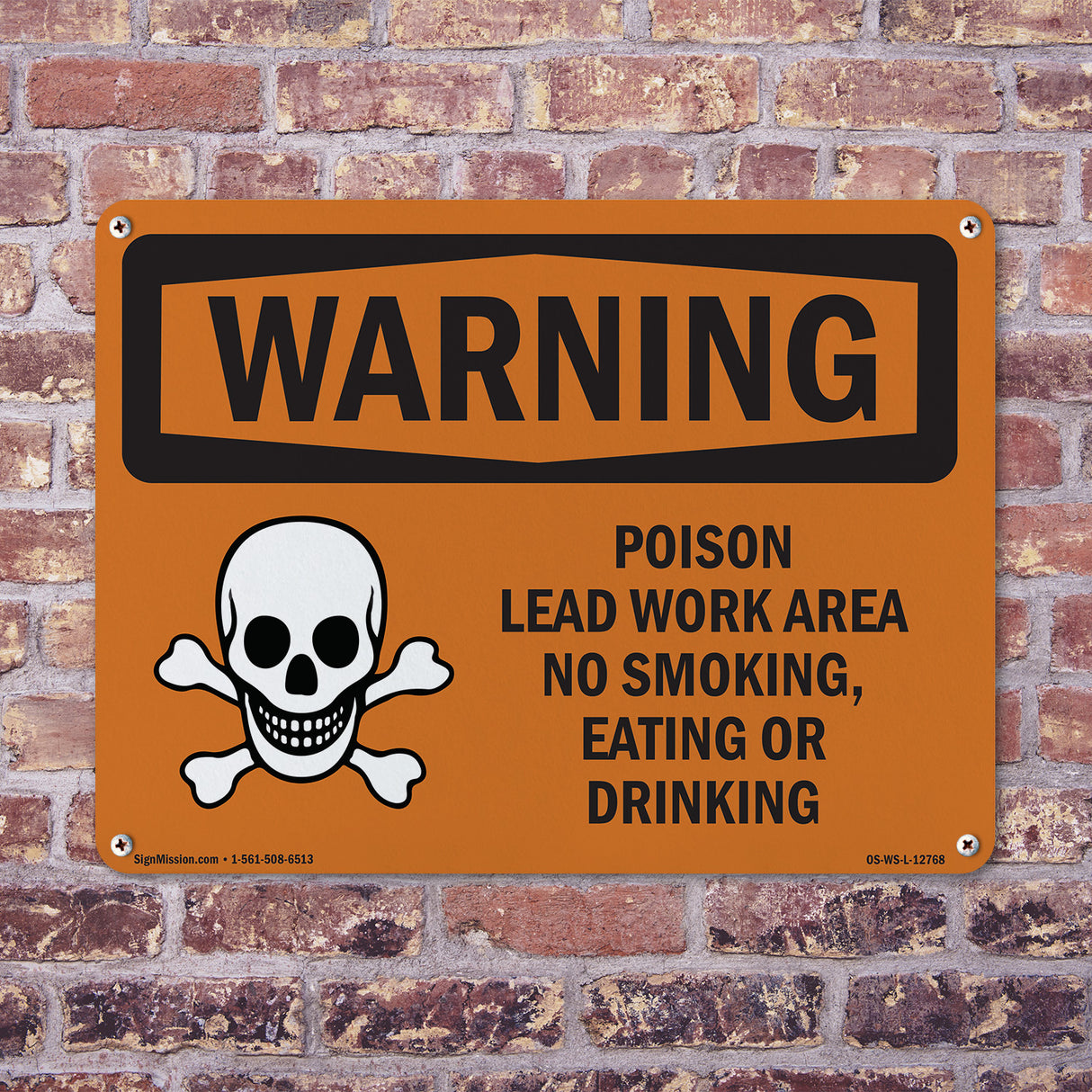 Poison Lead Work Area No Smoking Eating