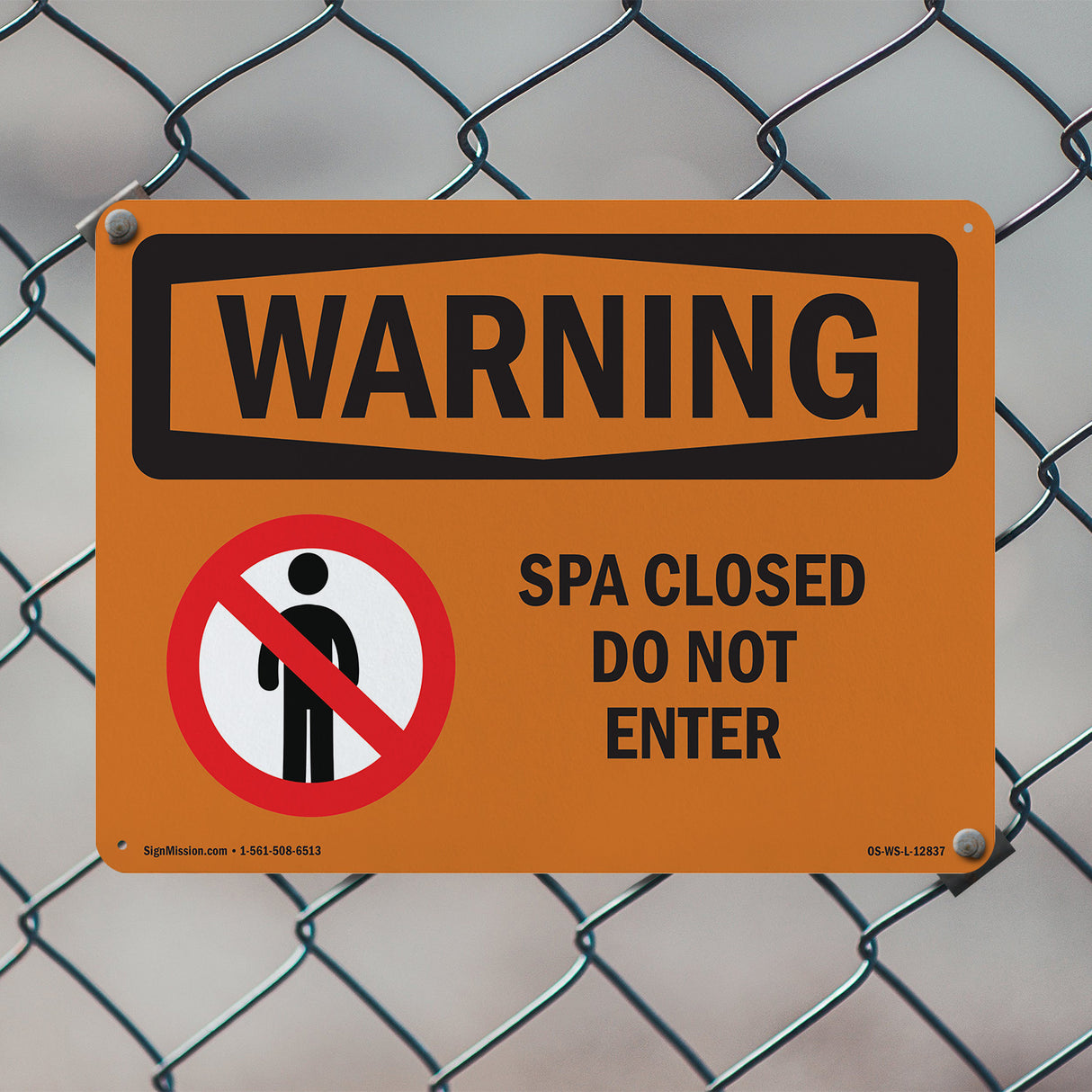 Spa Closed Do Not Enter Bilingual