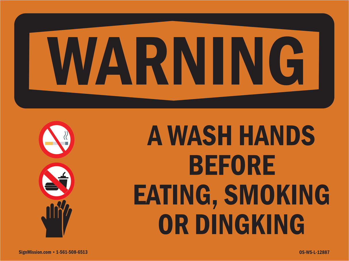 Wash Hands Before Eating Drinking Spanish