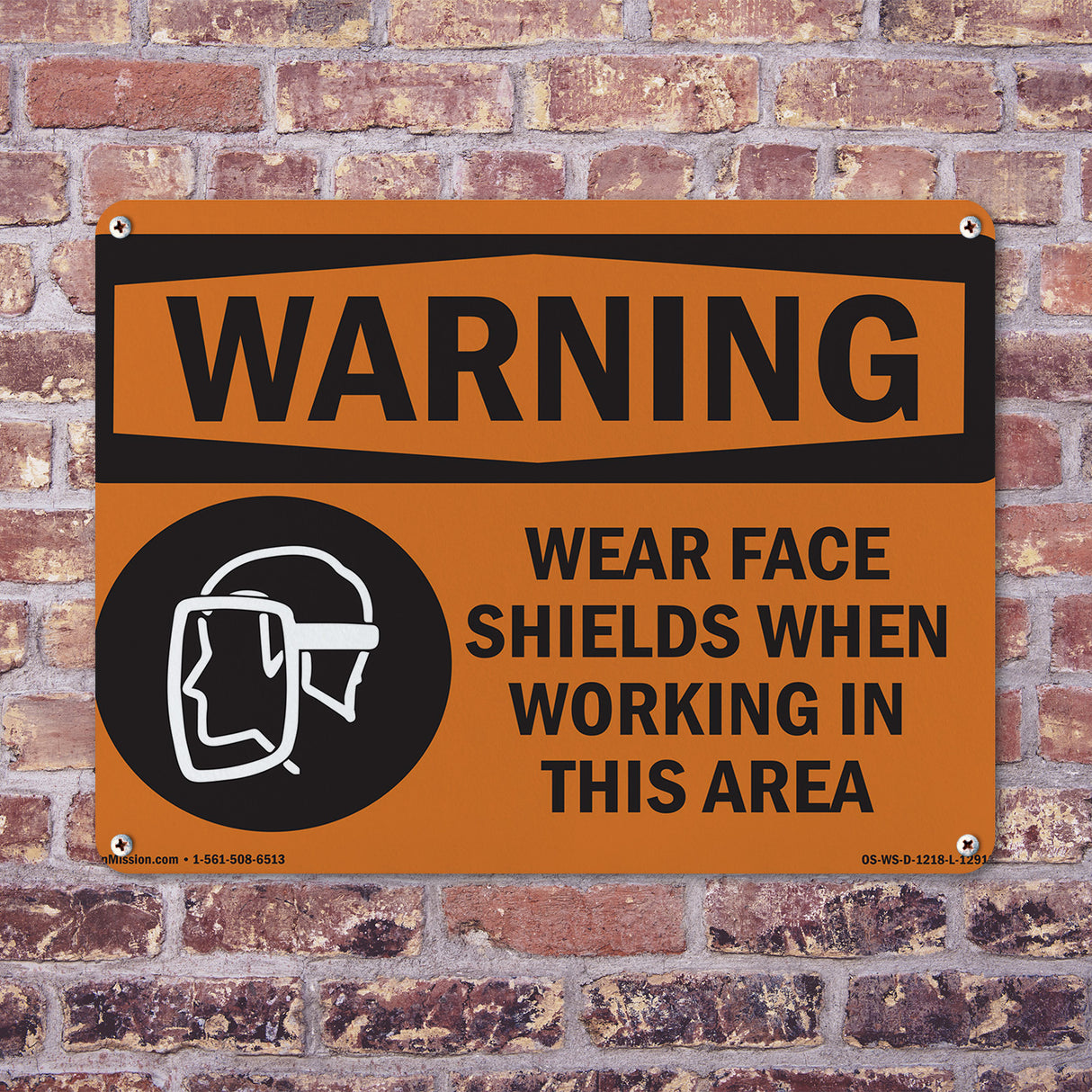 Wear Face Shields When Working In This Area