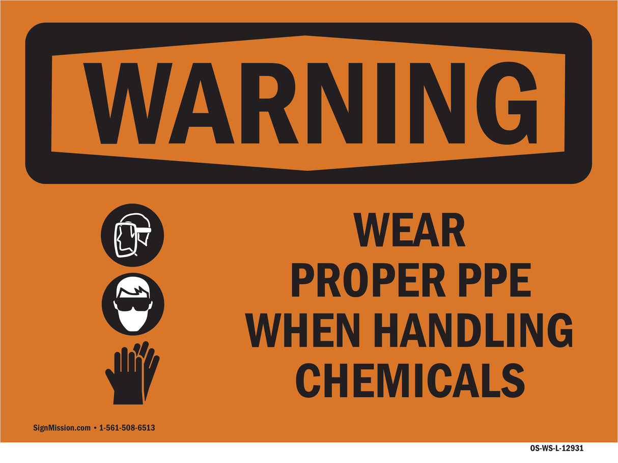 Wear Proper PPE Handling Chemicals