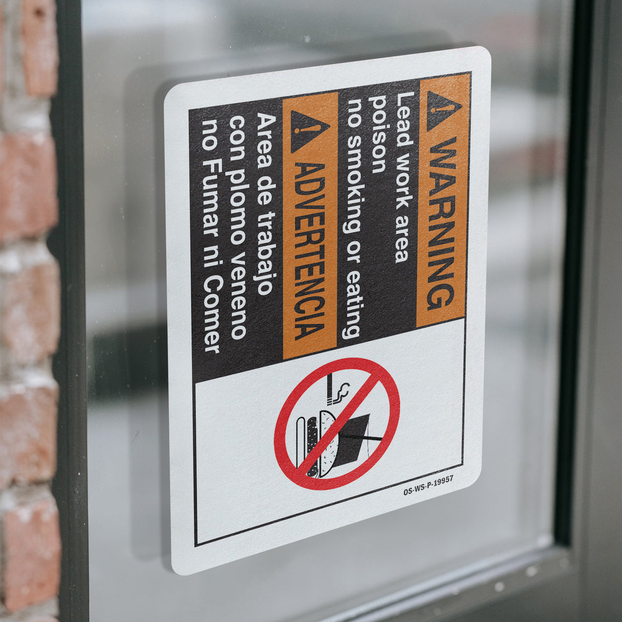 Lead Work Area Poison No Smoking Or Eating