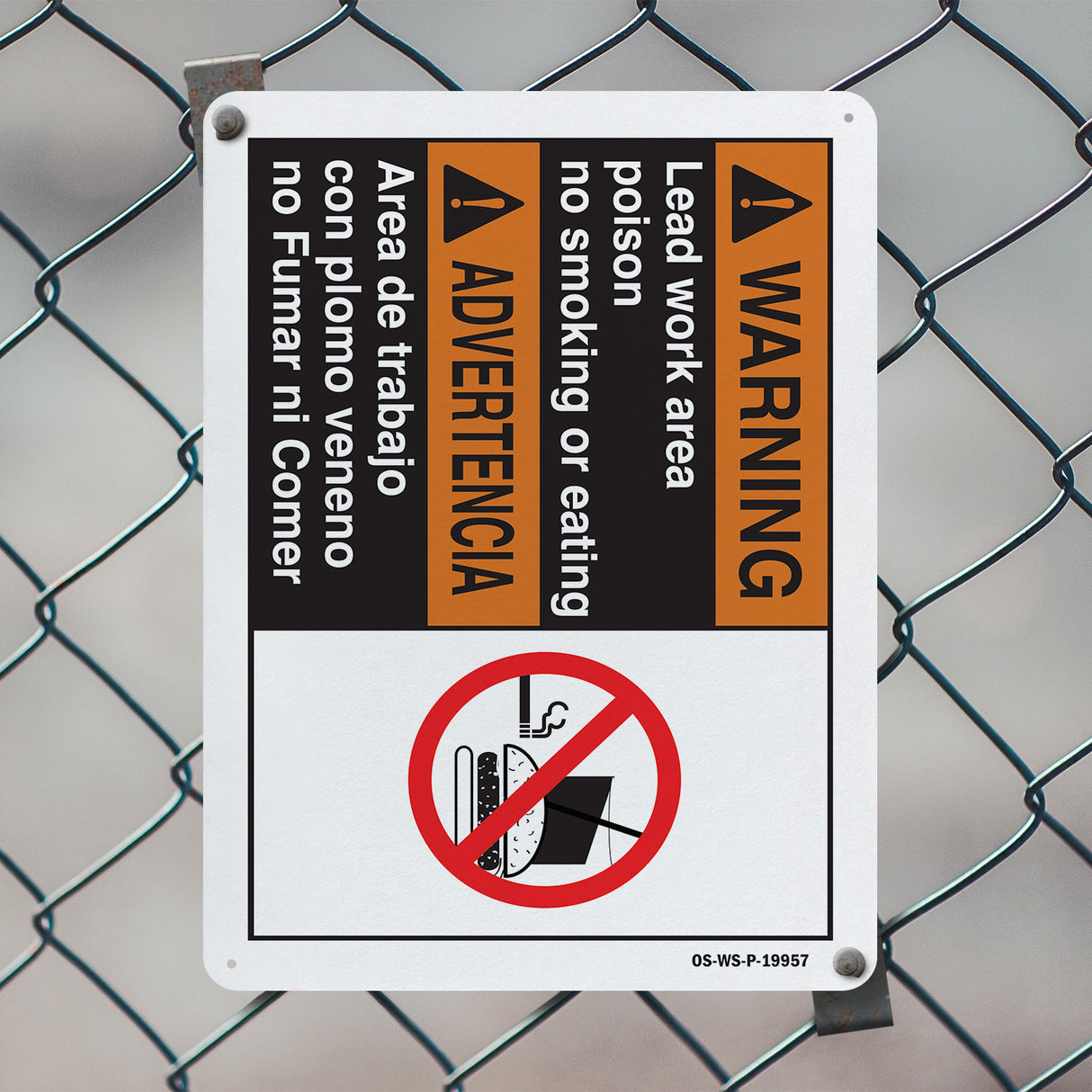 Lead Work Area Poison No Smoking Or Eating