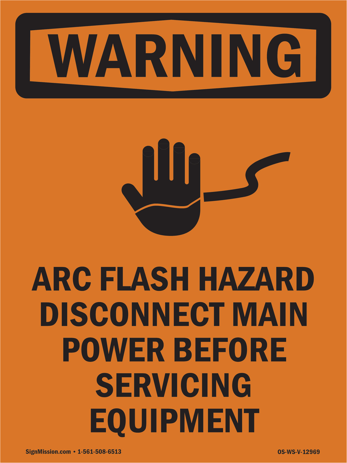 Arc Flash Hazard Disconnect Main Power