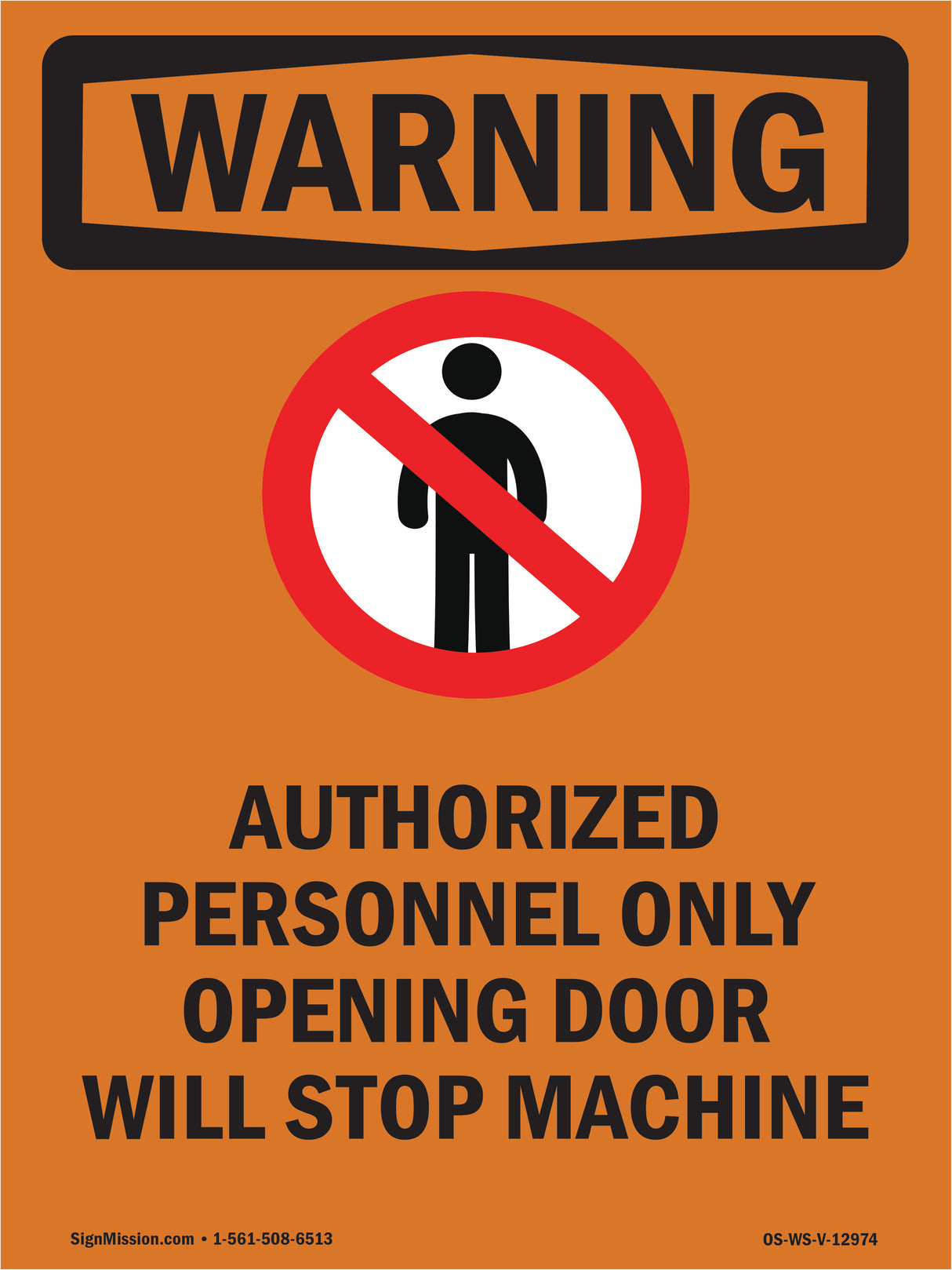 Opening Door Will Stop Machine Bilingual