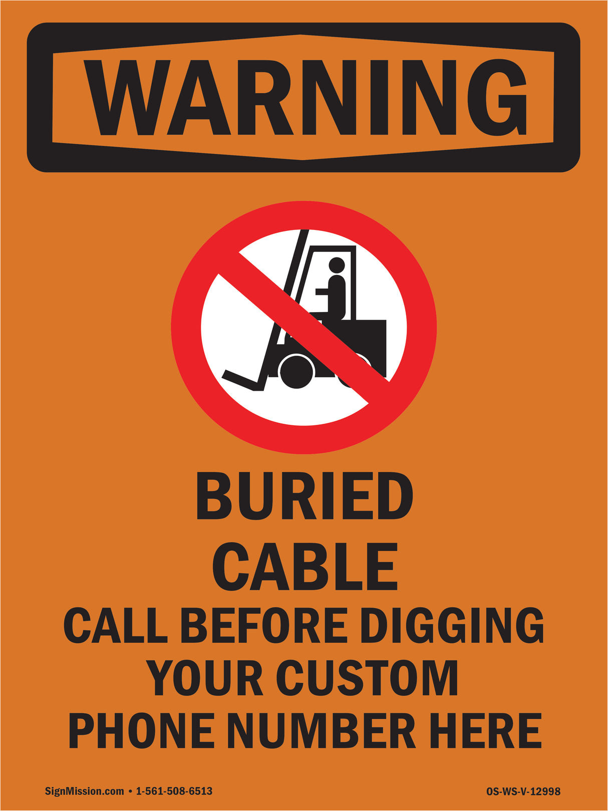 Buried Cable Call Before Digging Bilingual