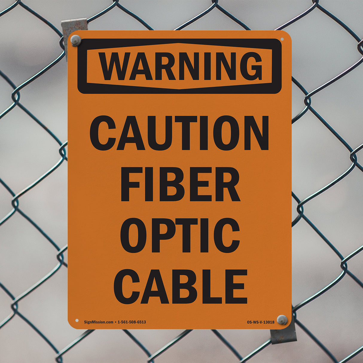 Caution Fiber Optic Cable