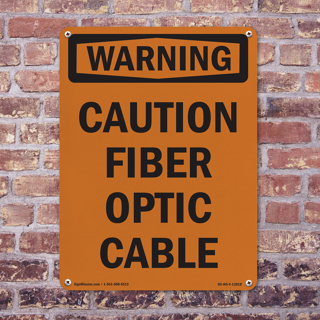 Caution Fiber Optic Cable