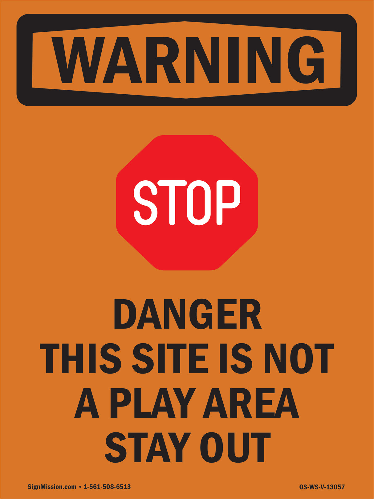 Danger This Site Is Not A Play With Symbol