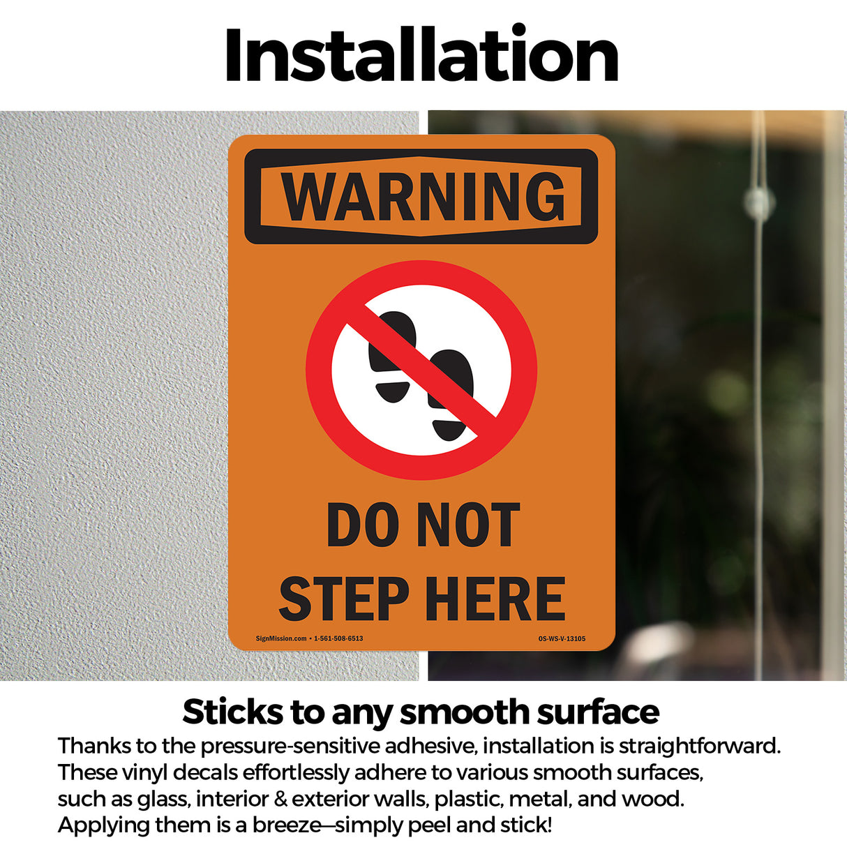 Do Not Step Here With Symbol