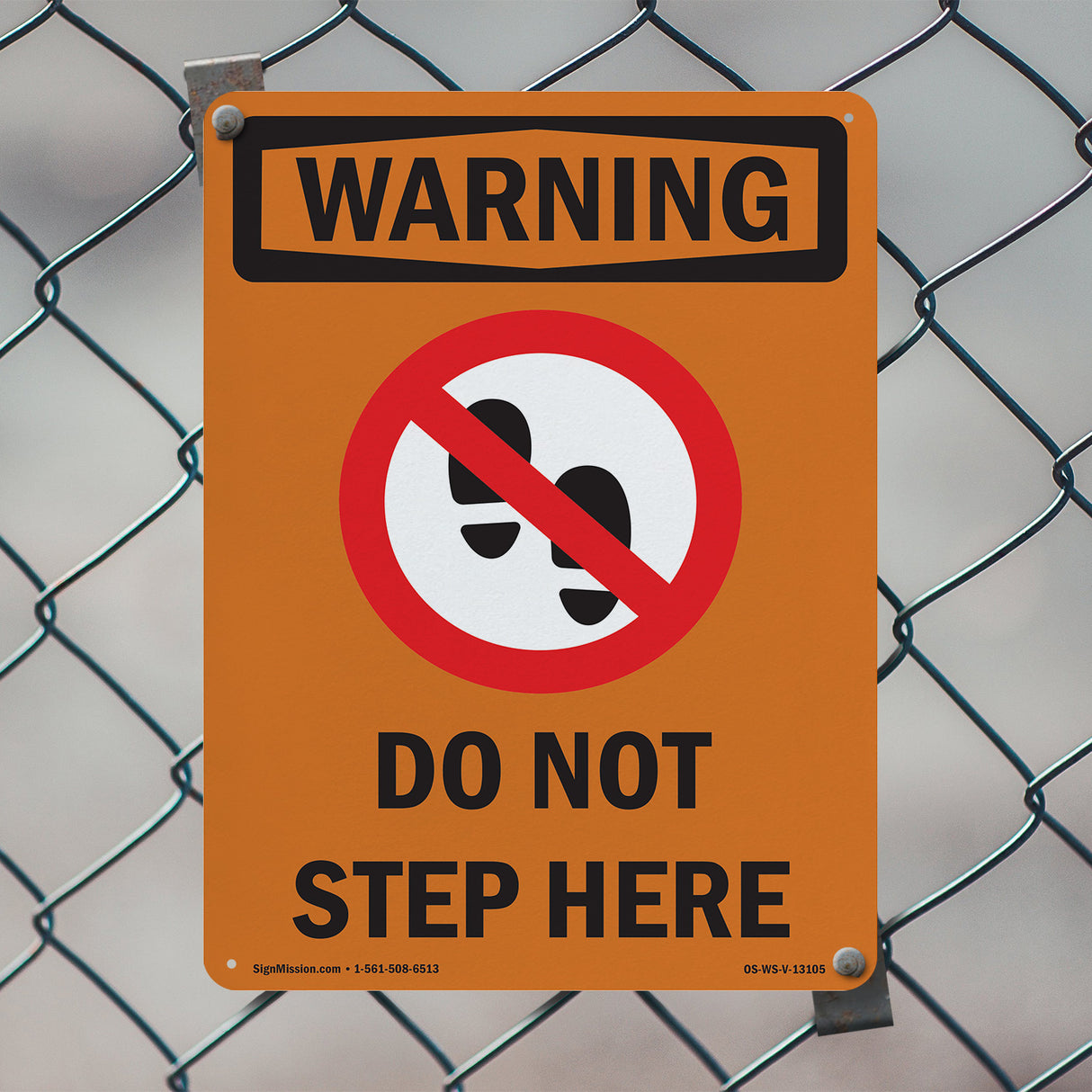 Do Not Step Here With Symbol