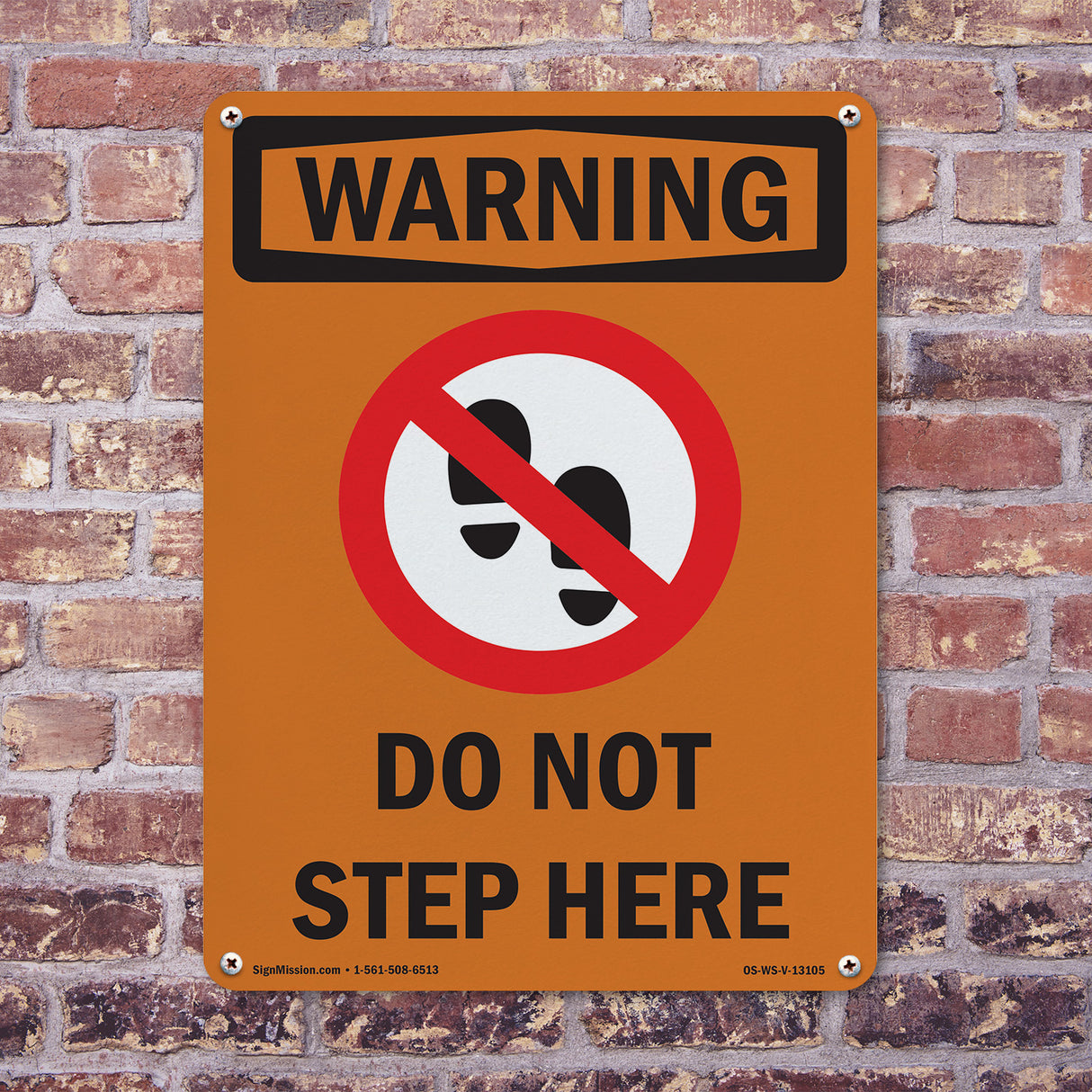Do Not Step Here With Symbol