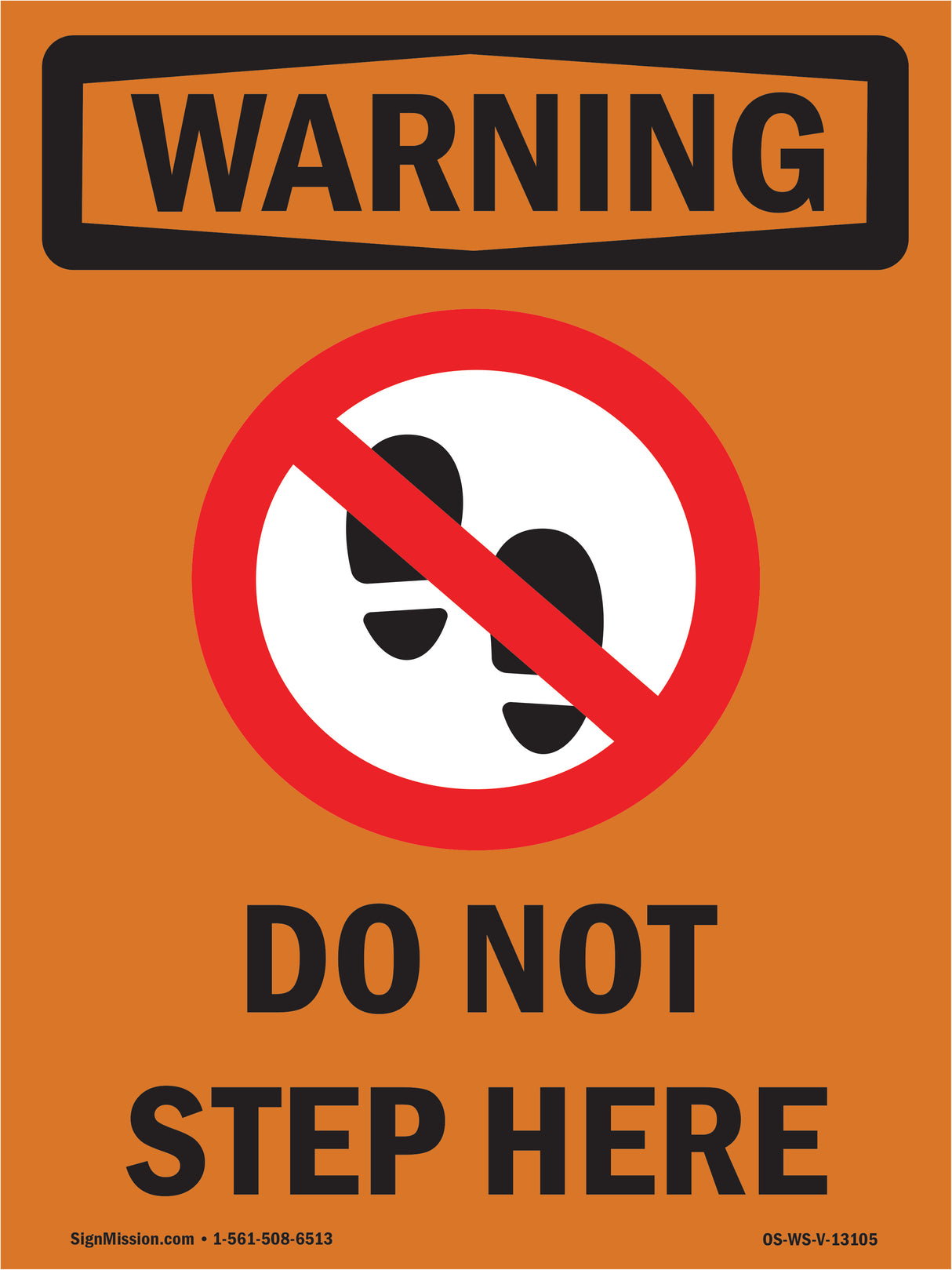Do Not Step Here With Symbol