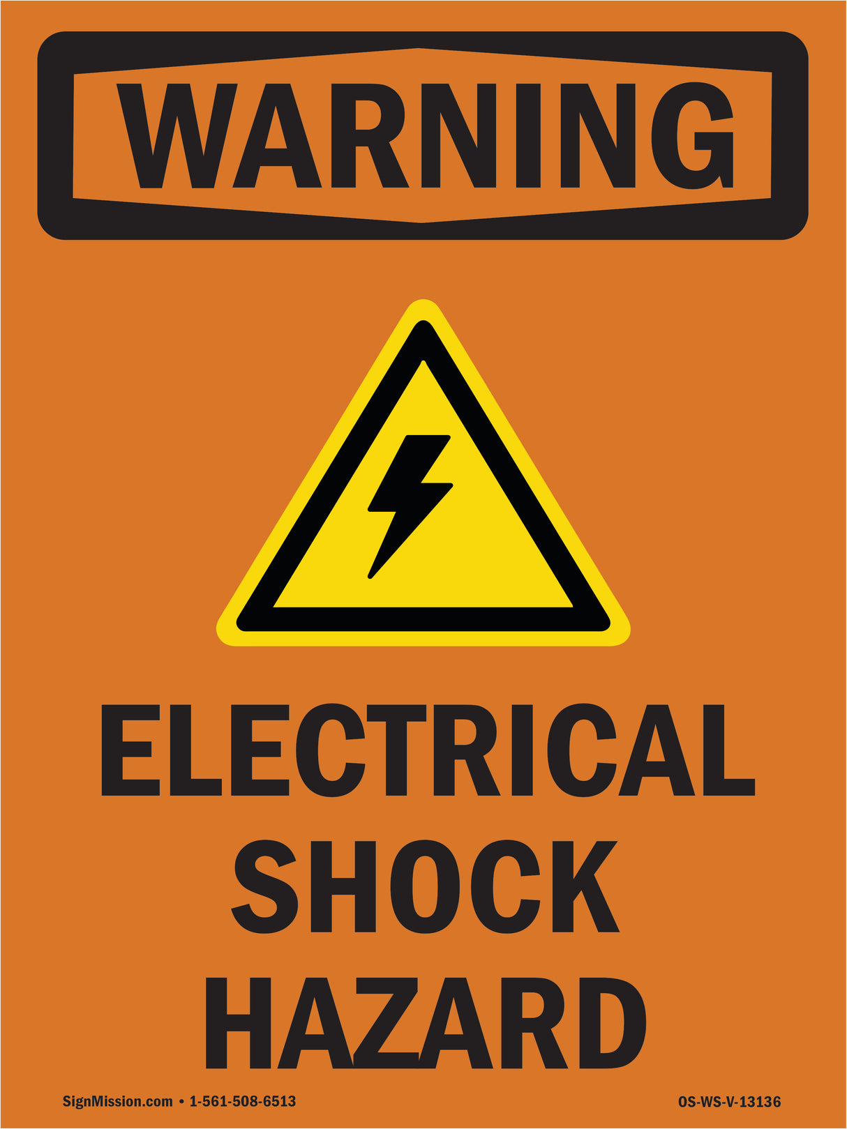 Electrical Shock Hazard With Symbol
