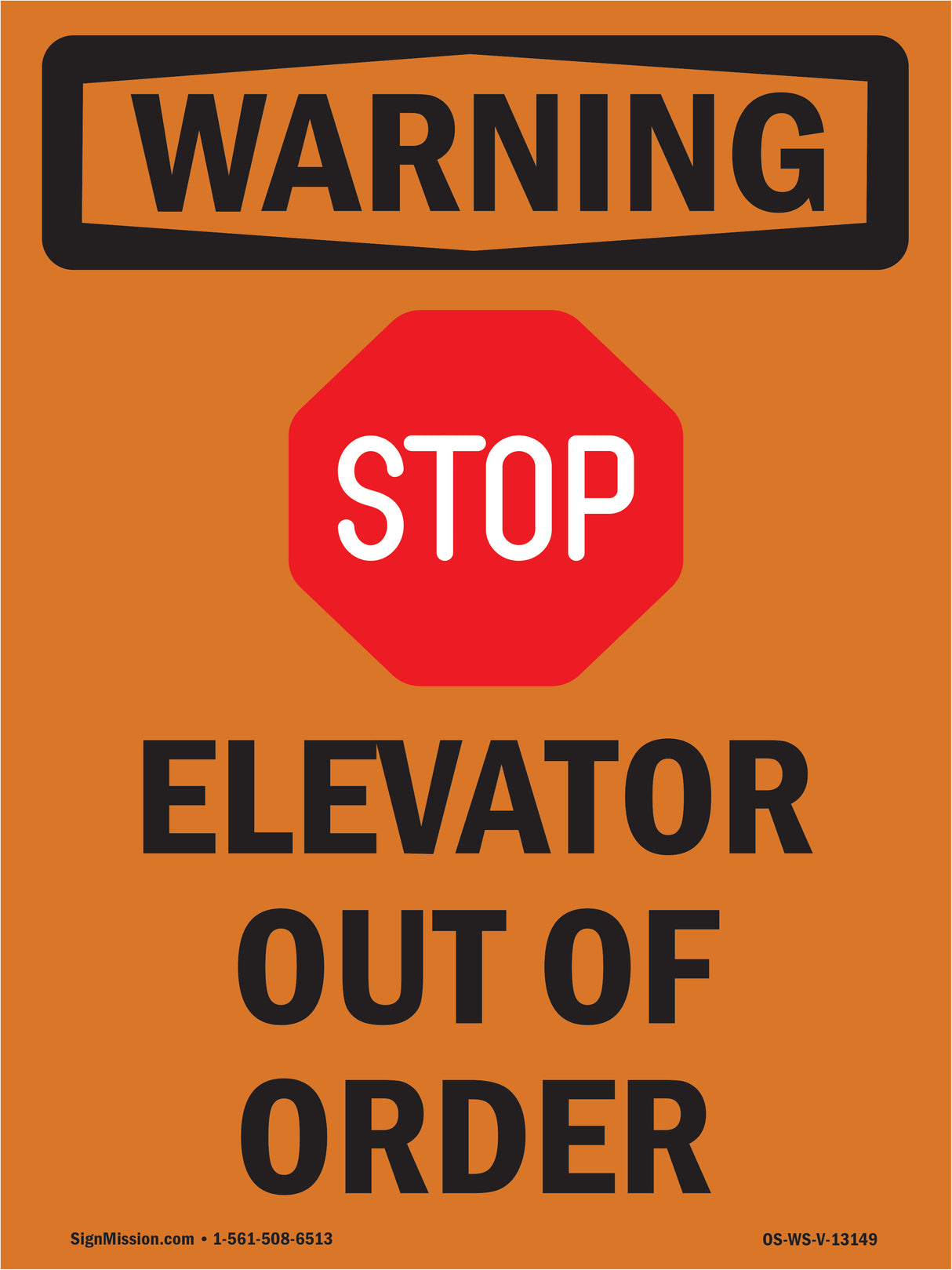 Elevator Out Of Order With Symbol