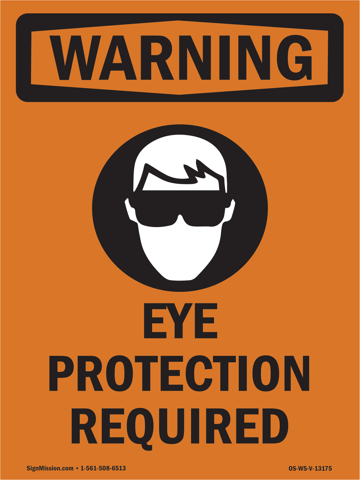 Eye Protection Required Bilingual