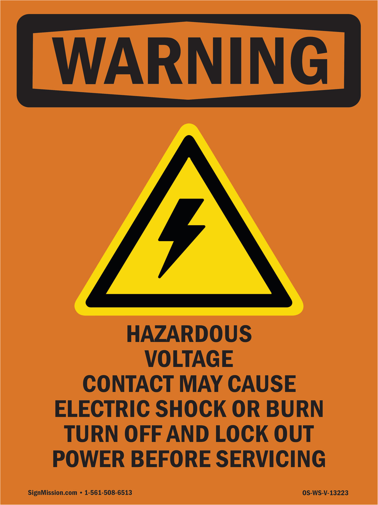 Hazardous Voltage Contact May With Symbol