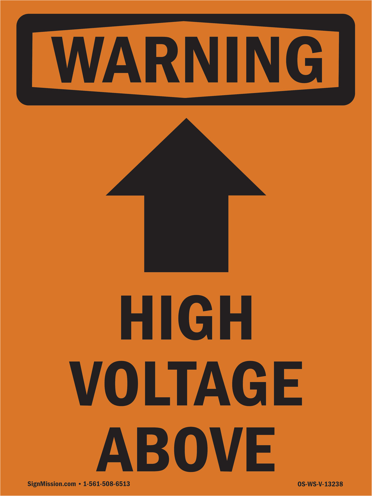 High Voltage Above With Symbol