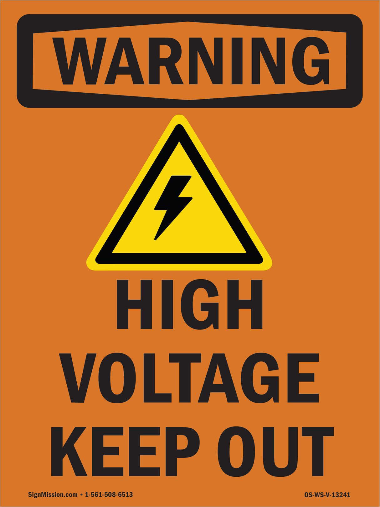 High Voltage Keep Out With Symbol