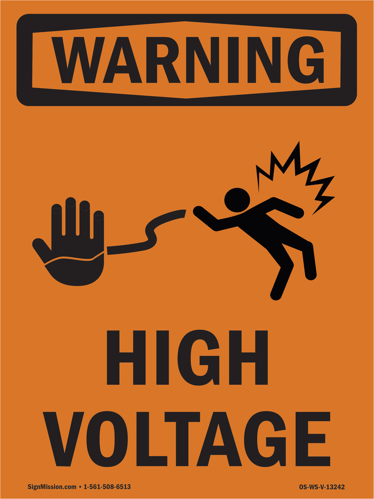 High Voltage With Symbol