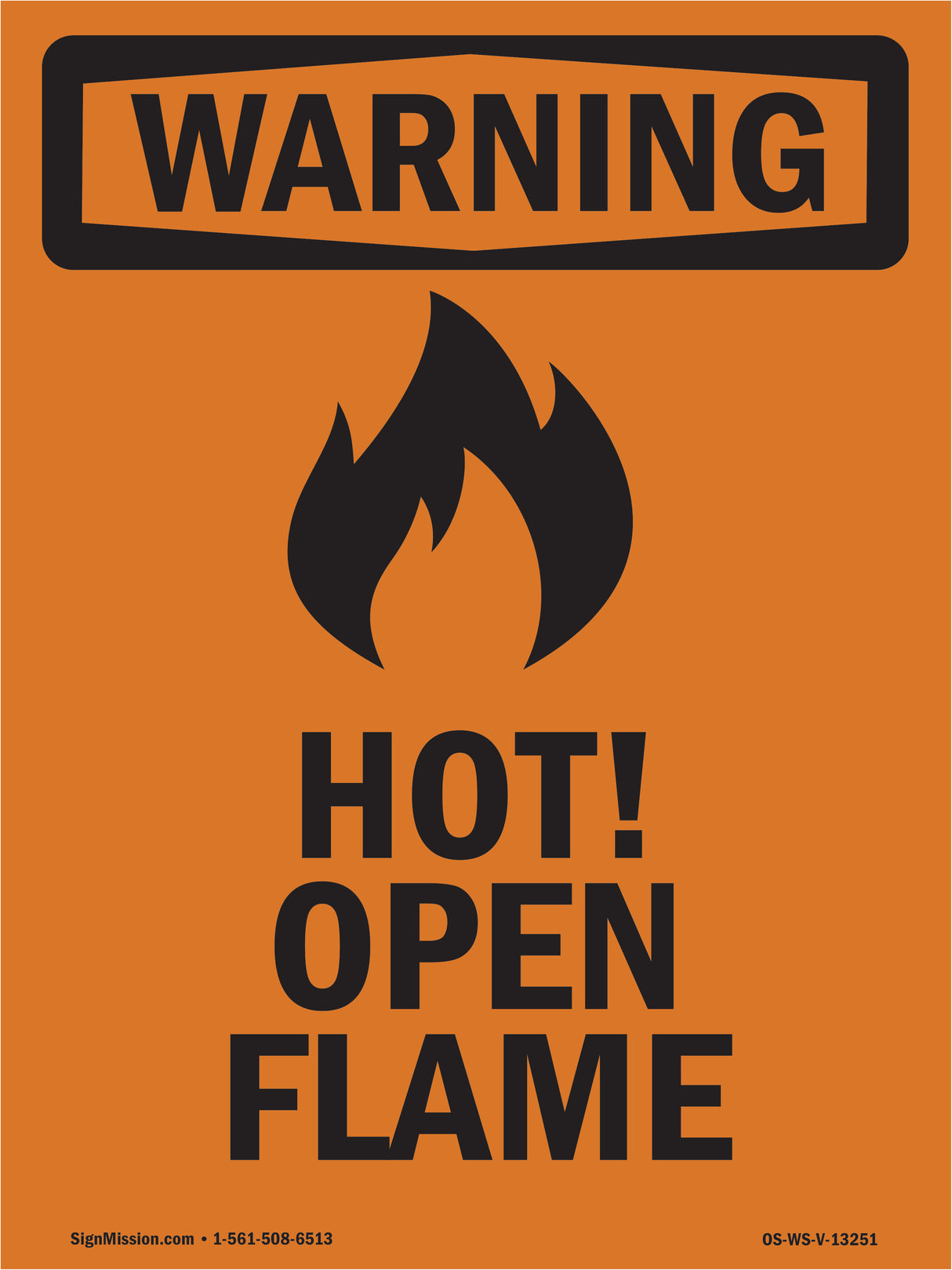 Hot! Open Flame With Symbol