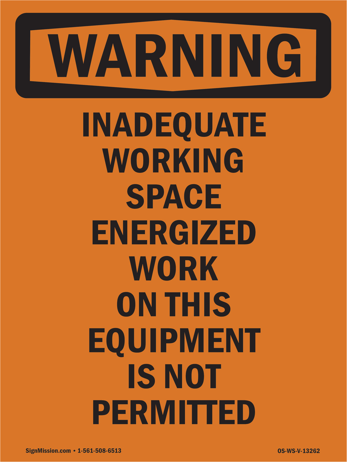 Inadequate Working Space Energized Work