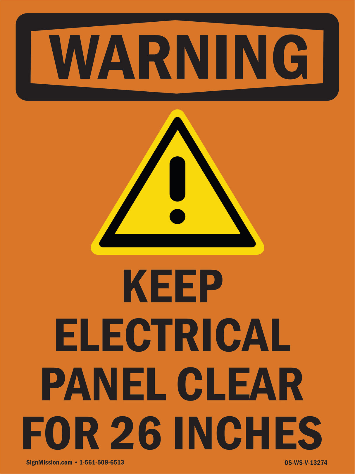 Keep Electrical Panel Clear With Symbol