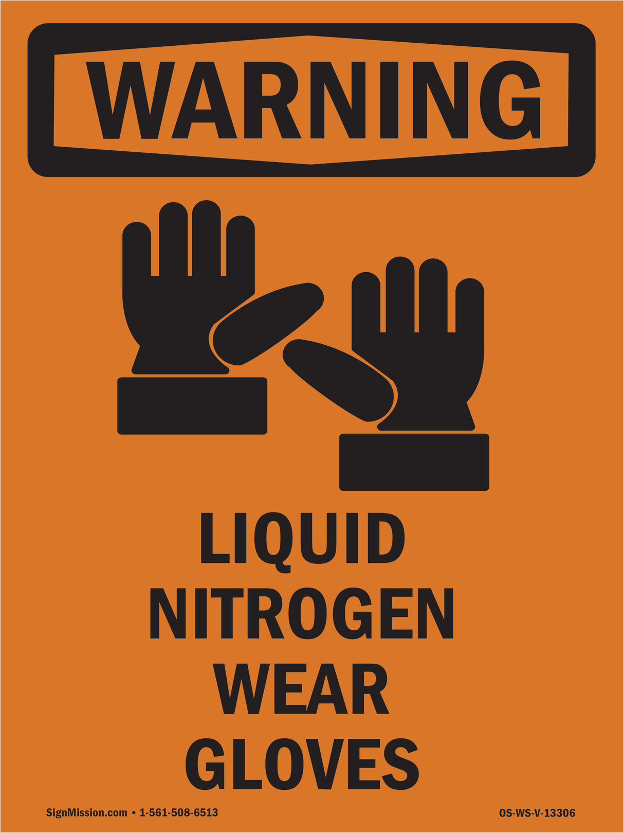 Liquid Nitrogen Wear Gloves Spanish