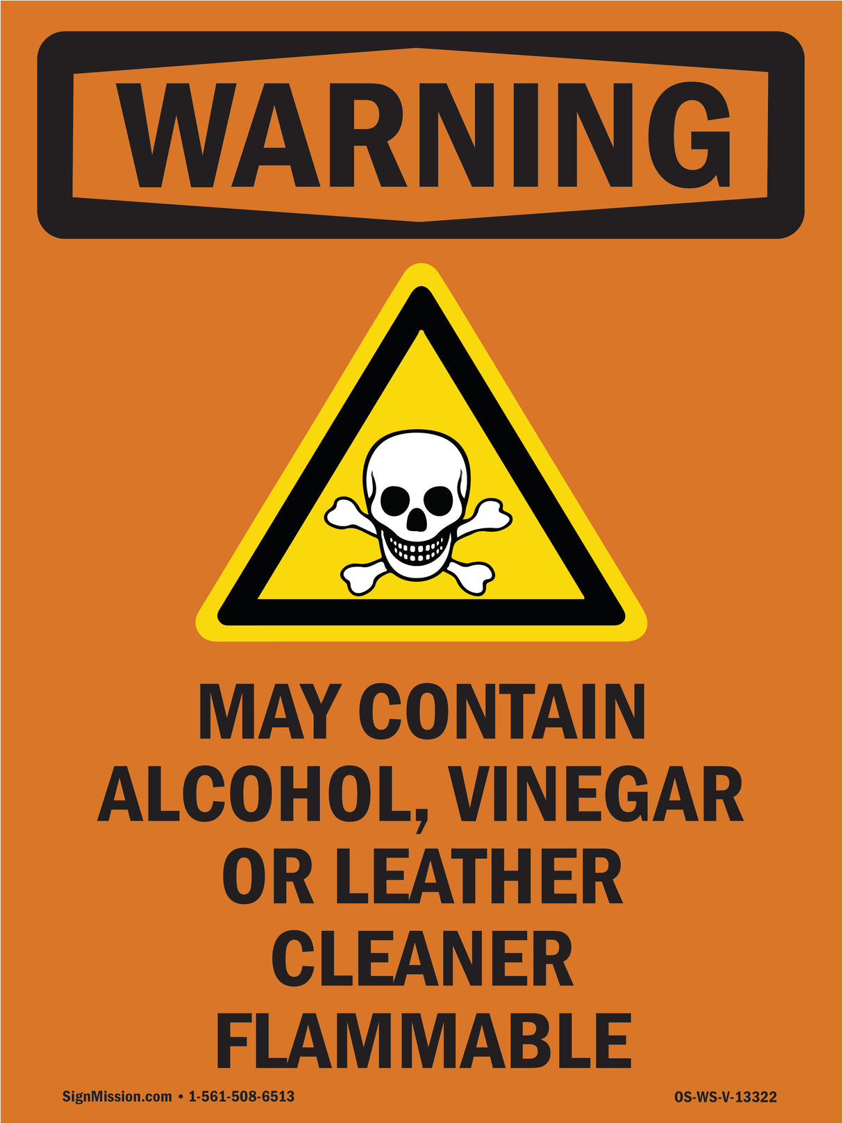 May Contain Alcohol, Vinegar With Symbol
