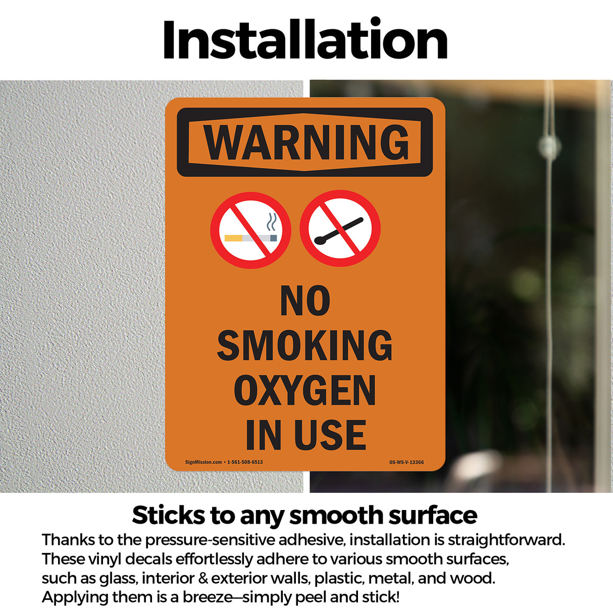 No Smoking Oxygen In Use Bilingual