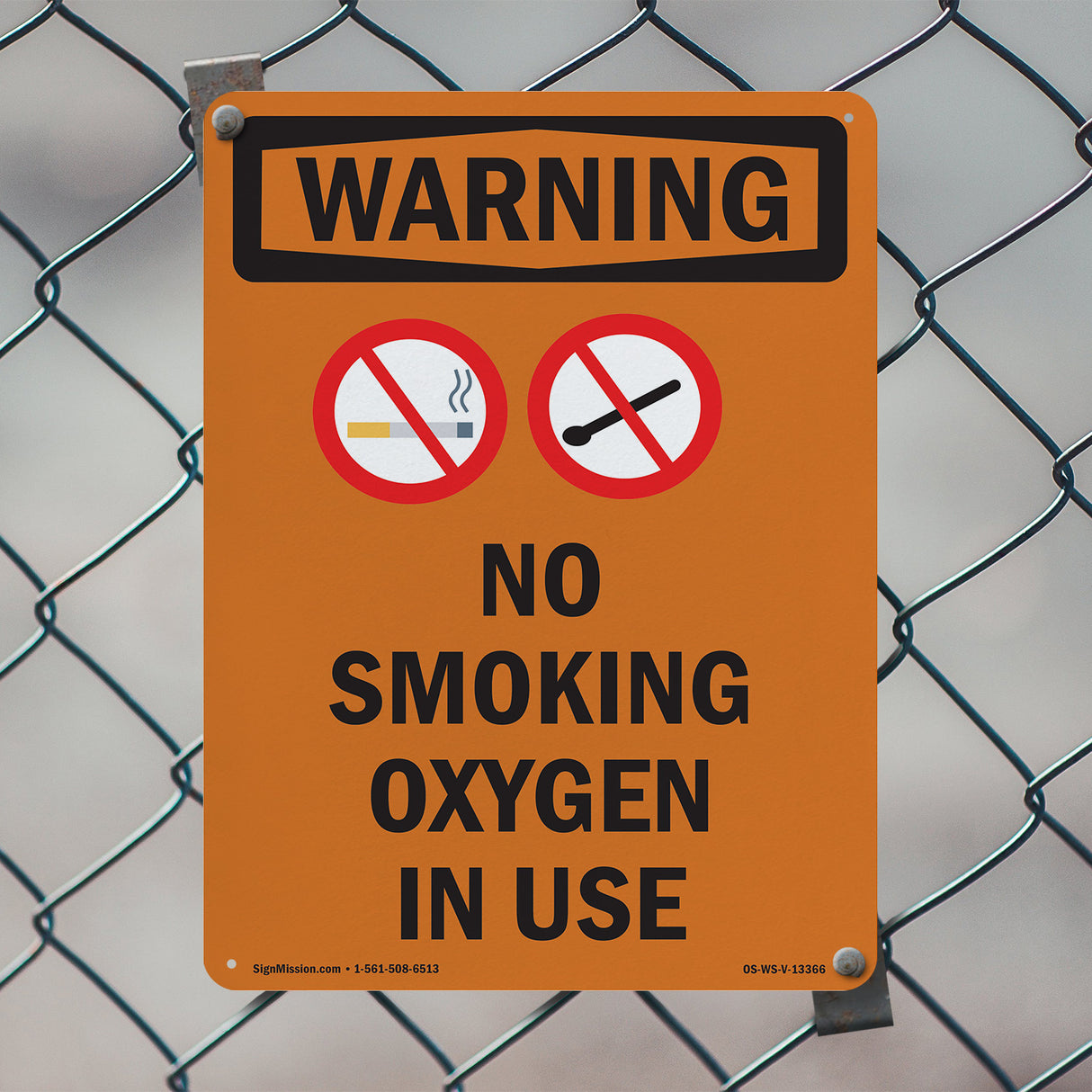 No Smoking Oxygen In Use Bilingual