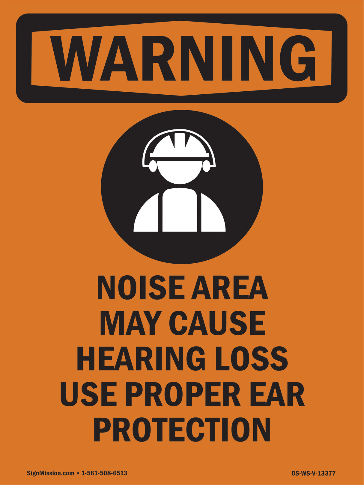 Noise Area Use Ear Protection Spanish