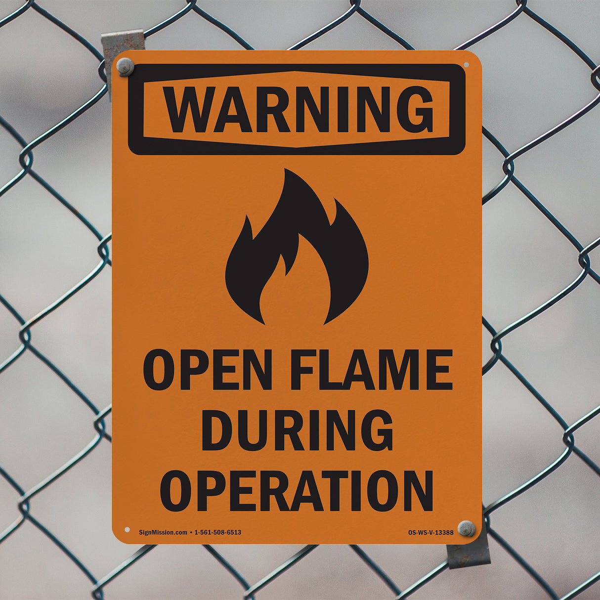 Open Flame During Operation With Symbol