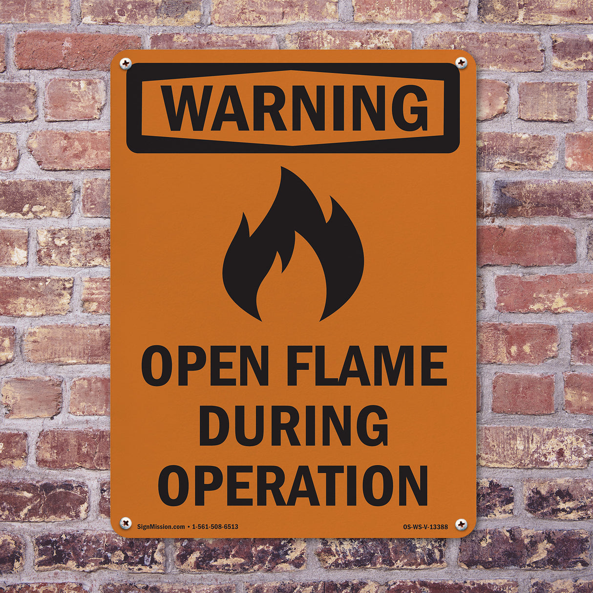 Open Flame During Operation With Symbol