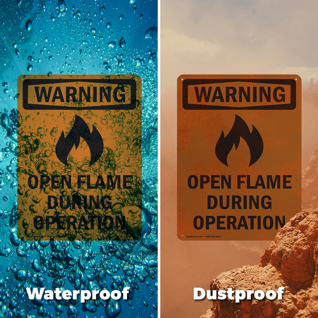 Open Flame During Operation With Symbol