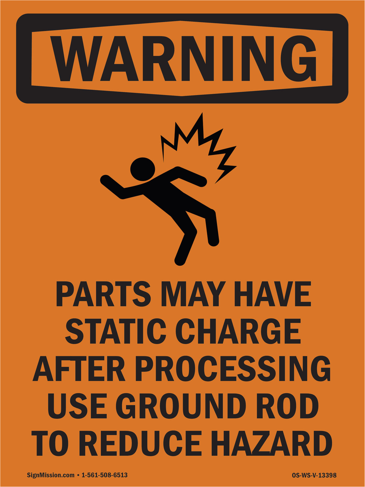 Parts May Have Static Charge With Symbol